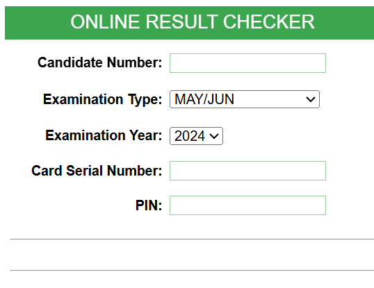 NABTEB Result Portal Screenshot